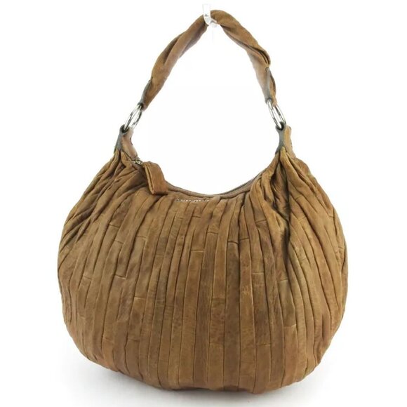 miu miu shoulder bag patchwork stripe leather Authentic T18832 - Picture 1 of 9